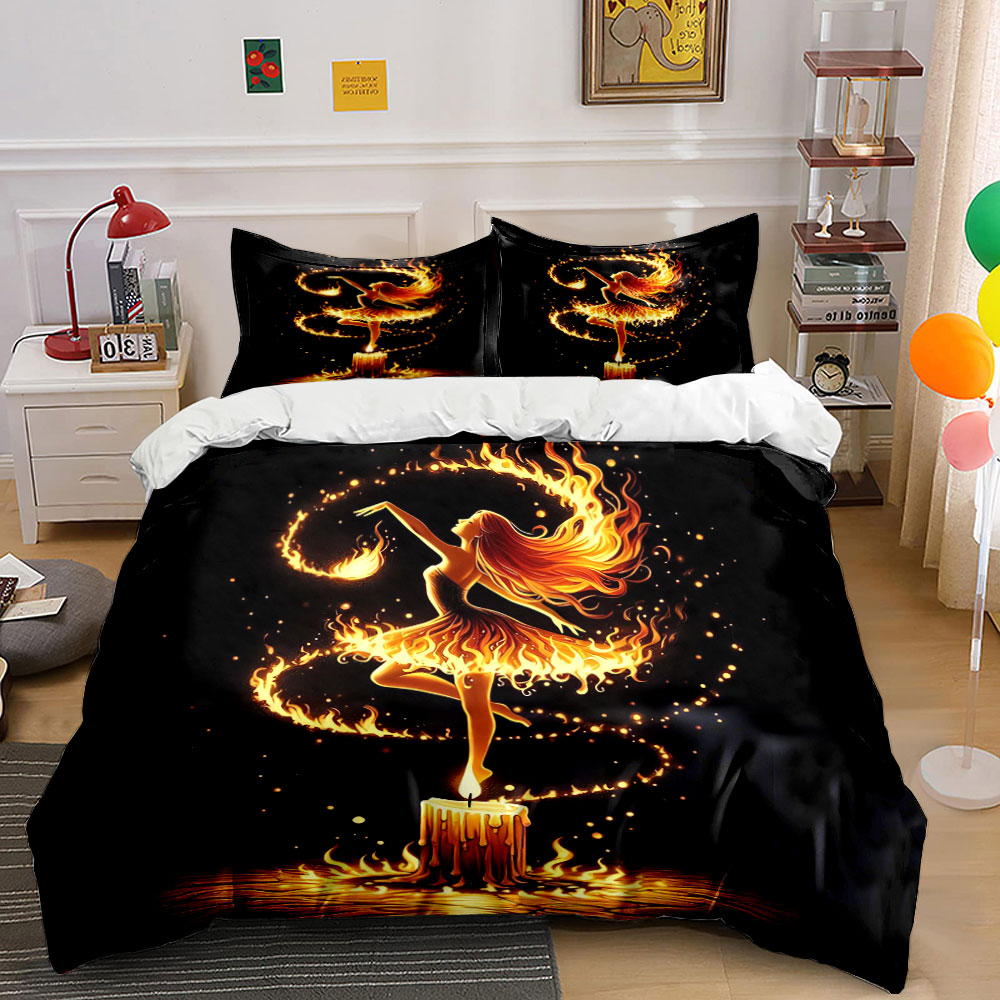 Candle. Queen - Fiery Dance Candle Art Set Beddengoedset
