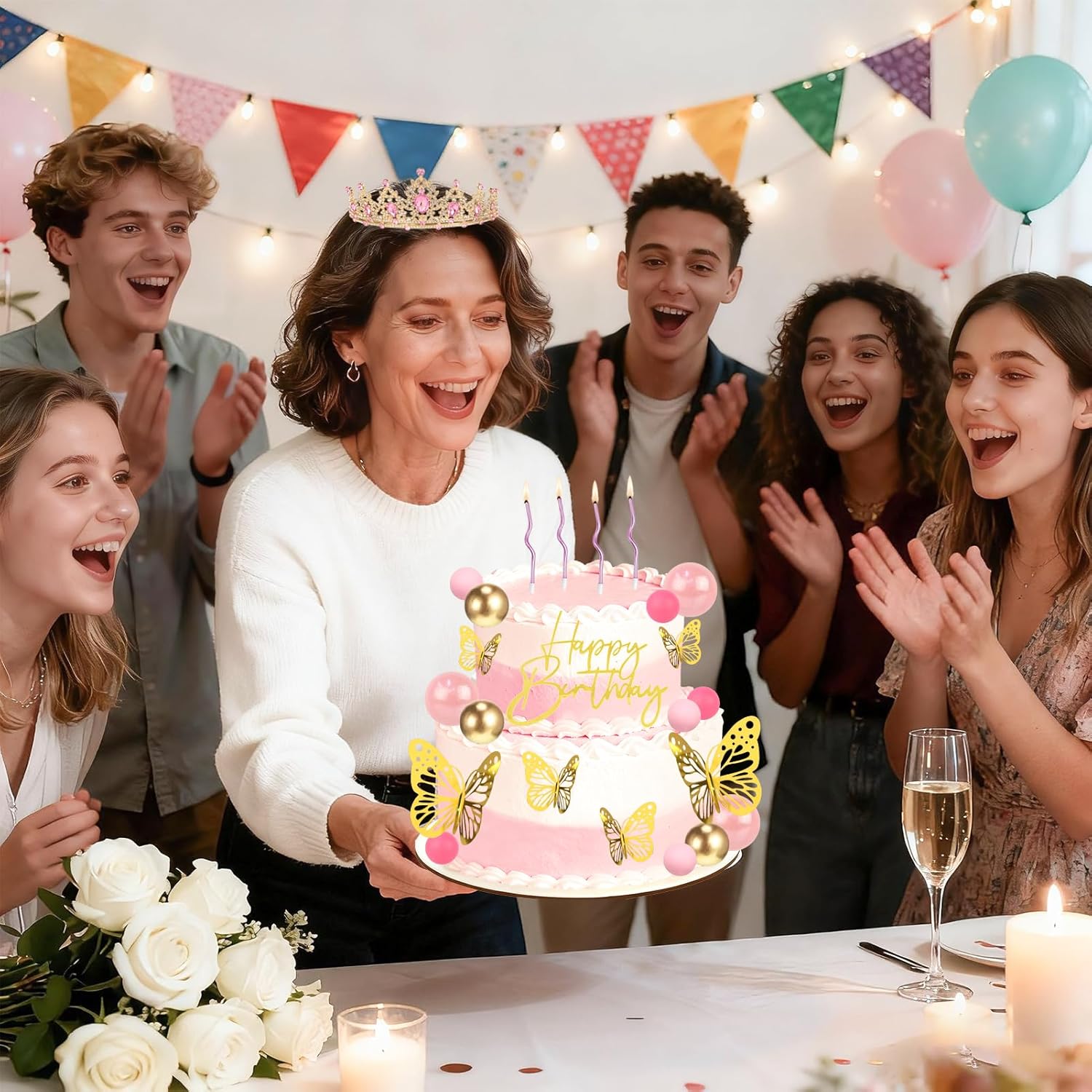 Crown Cake Topper, Corona Para - Candle. Queen recensie en prijs