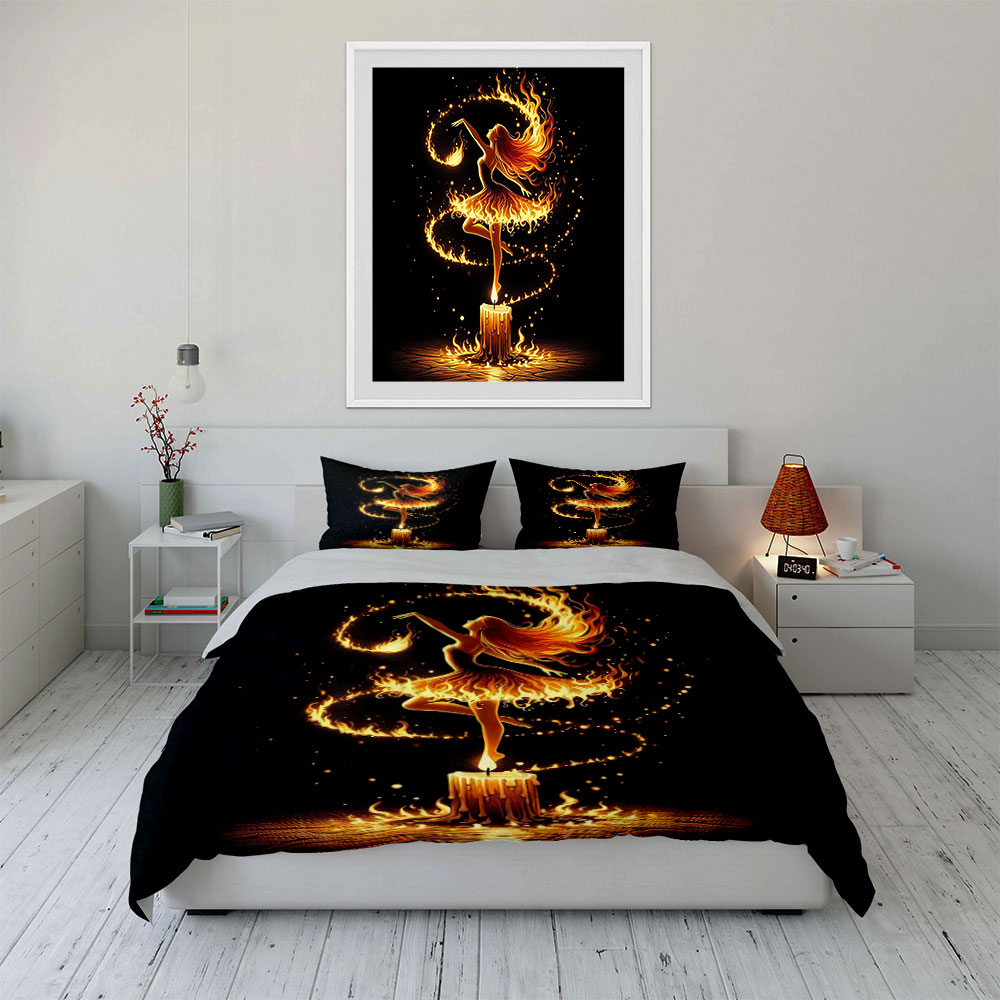 Fiery Dance Candle Art Set Bed - Candle. Queen recensie en prijs