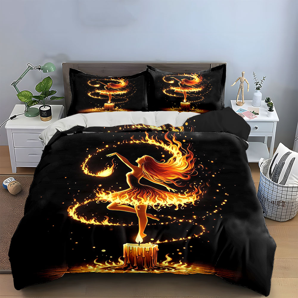 Fiery Dance Candle Art Set Bed - Candle. Queen recensie en prijs