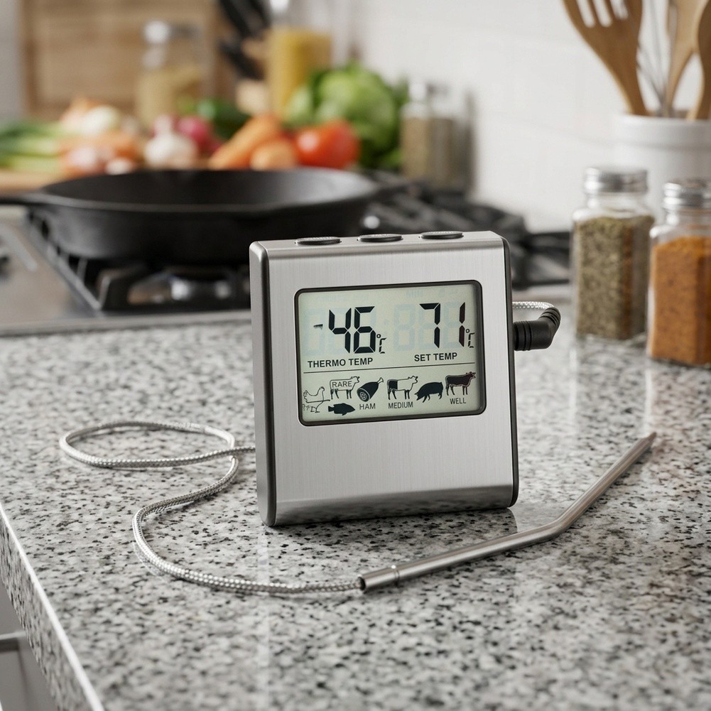 1 stuk LCD digitale vleestherm - Digital Thermometer Probe recensie en prijs
