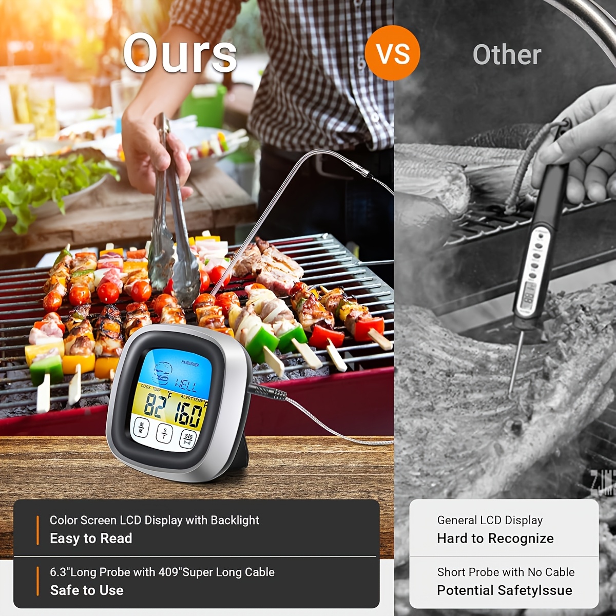 Digitale vleesthermometer BBQ- - Digital Thermometer Probe recensie en prijs